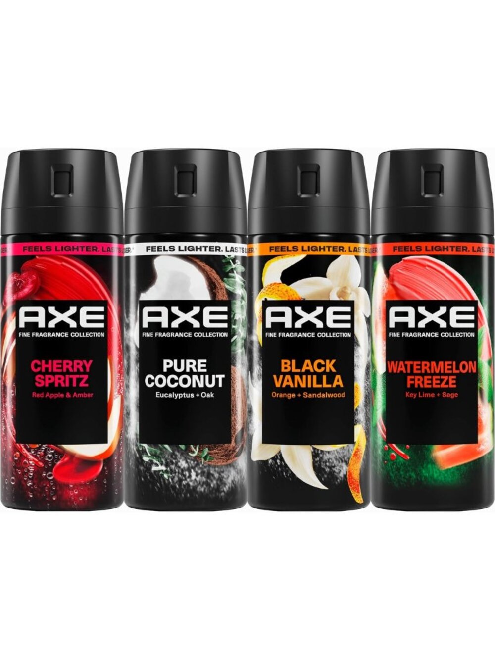 4-Pack Body Spray Touch of Sweetness - Stay Fresh, 2.9 oz Each, Long-Lasting